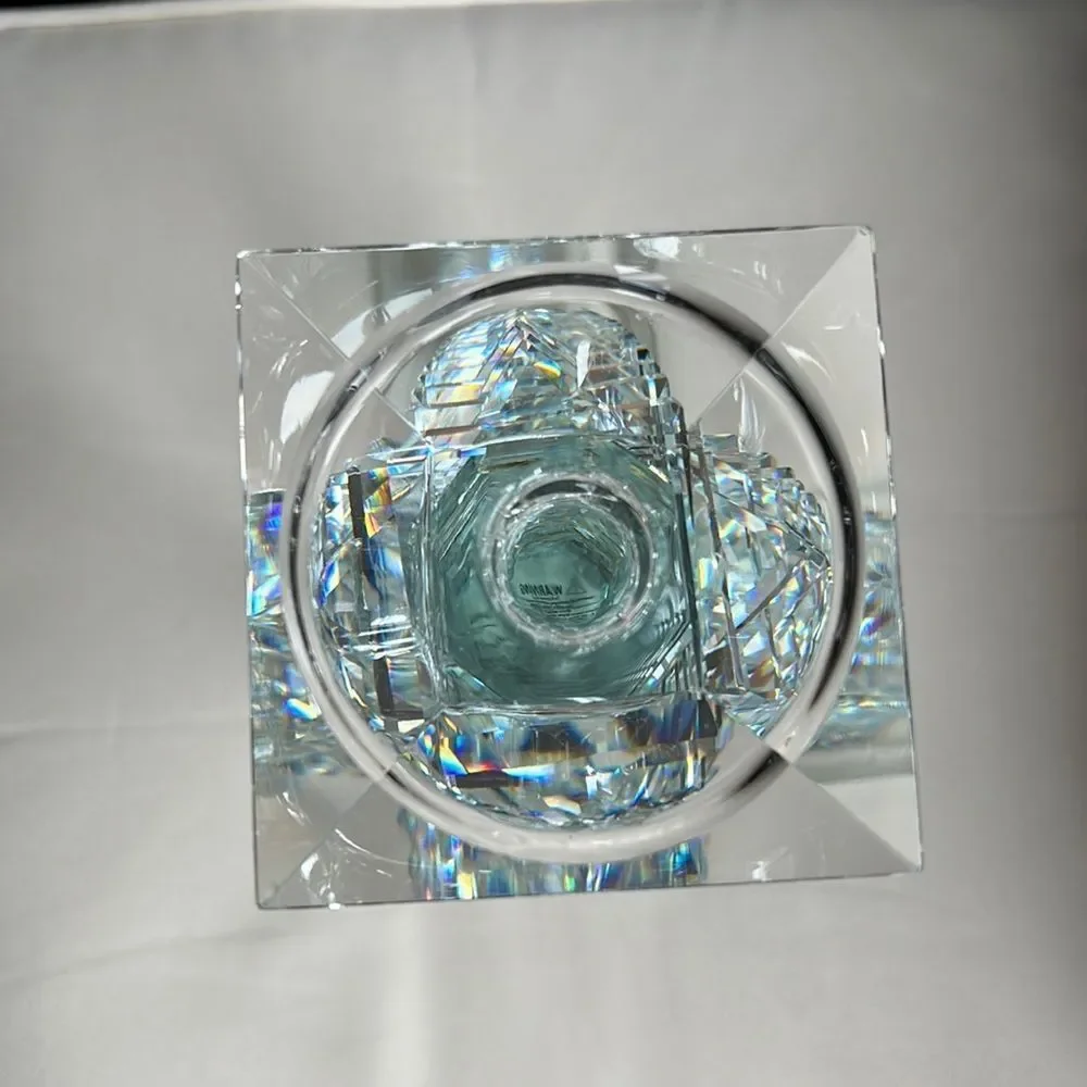 Crystal Eye Votive Candle Holder – Clear Geometric Prism Luxury Decor